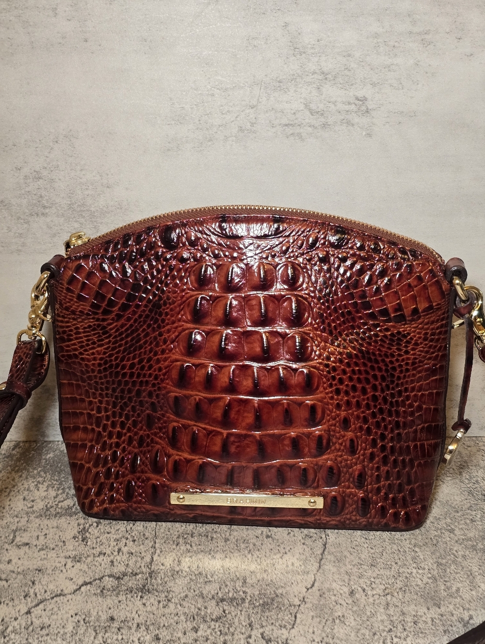 Brahmin Mini Duxbury Pecan Crossbody